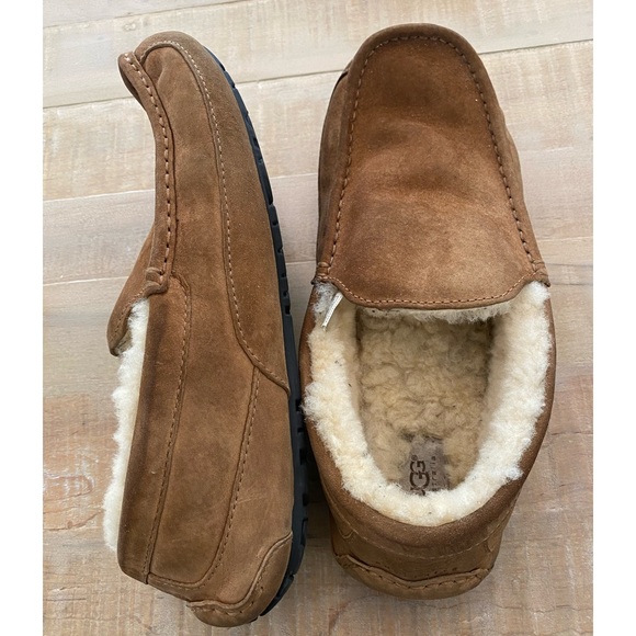 UGG MEN loafers leather genuine sheepskin slip ons - Picture 6 of 12